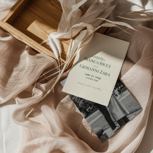 Minimalistische Retro-Typografie Hochzeit Sichern  Einladung