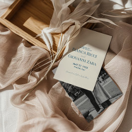 Minimalistische Retro-Typografie Hochzeit Sichern Einladung