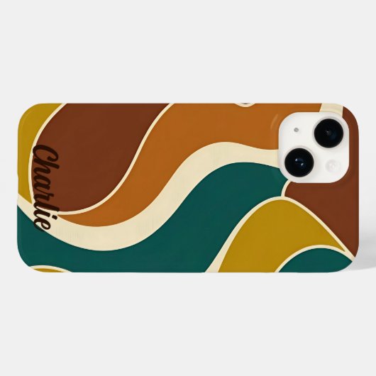 Minimalistische Retro Waves Case-Mate iPhone Case (Rückseite (Horizontal))