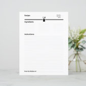 Minimalistische Rezept-Cookbook-Seite (Stehend Vorderseite)
