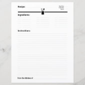 Minimalistische Rezept-Cookbook-Seite (Vorderseite)