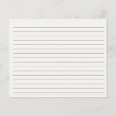 Minimalistische Rezept-Karte für Elfenbein (Rückseite)