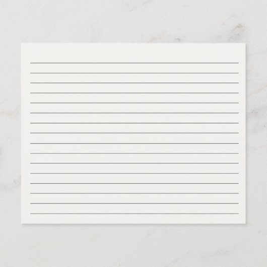 Minimalistische Rezept-Karte für Elfenbein (Rückseite)