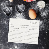 Minimalistische Rezept-Karte für Elfenbein