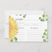 Minimalistische Rezeptur für Sonnenblumen (Vorderseite)