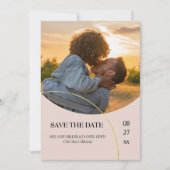 Minimalistische Ringe "Save the Date" Einladung (Vorderseite)
