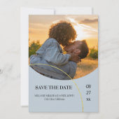 Minimalistische Ringe "Save the Date" Einladung (Vorderseite)