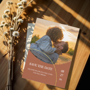 Minimalistische Ringe "Save the Date" Einladung
