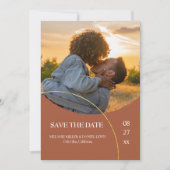 Minimalistische Ringe "Save the Date" Einladung (Vorderseite)