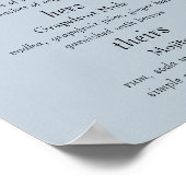 Minimalistische Ringe "The Drinks" Hochzeitszeiche Poster (Ecke)