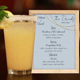 Minimalistische Ringe "The Drinks" Hochzeitszeiche Poster