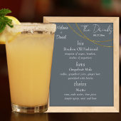 Minimalistische Ringe "The Drinks" Hochzeitszeiche Poster