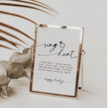 Minimalistische Ringjagd Elegantes Kalligrafie-Spi Poster<br><div class="desc">Brautparty Ring Jagd Wild Poster.</div>