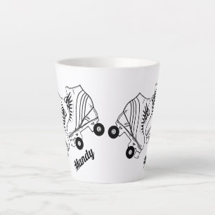 Minimalistische Rollerskating-Zeichnung mit indivi Milchtasse