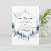 Minimalistische romanische Hochzeit Save The Date (Stehend Vorderseite)