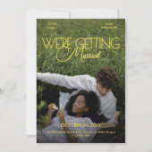 Minimalistische Romantik Filmposter Foto Hochzeit Einladung (Vorderseite)