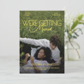 Minimalistische Romantik Filmposter Foto Hochzeit Einladung (Stehend Vorderseite)