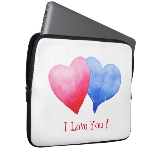 Minimalistische Romantik I Liebe Sie hören Laptopschutzhülle (Vorne Rechts)