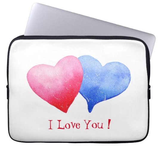 Minimalistische Romantik I Liebe Sie hören Laptopschutzhülle (Vorderseite)