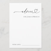 Minimalistische romantische Herzschrift Schlichte  Hinweiskarte (Vorderseite)