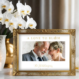 Minimalistische romantische Hochzeit Foto Jubiläum Poster