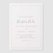 Minimalistische romantische Hochzeit Pergament Einladungen (Vorderseite)