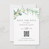 Minimalistische romantische Hochzeit von Greenery  Save The Date (Vorderseite)