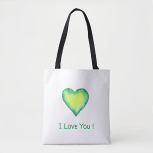 Minimalistische romantische Ich liebe dich Trageta Tasche
