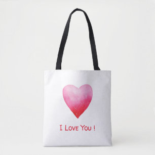 Minimalistische romantische Ich liebe dich Trageta Tasche