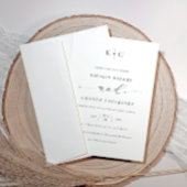 Minimalistische romantische Schwarz-Weiß-Hochzeit Einladung