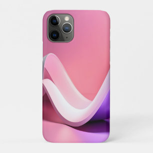 Minimalistische rosa abstrakte Fluidwelle Case-Mate iPhone Hülle