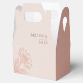 Minimalistische Rosa-Bläserei Geschenkschachtel (Geöffnet)