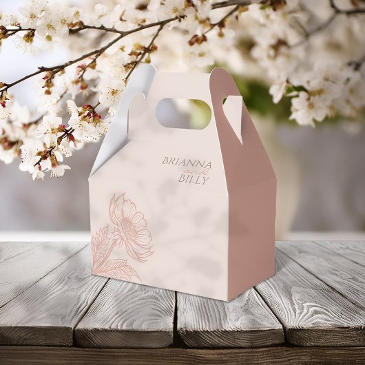 Minimalistische Rosa-Bläserei Geschenkschachtel