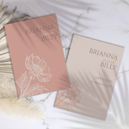 Minimalistische Rosa-Bläserei Save The Date