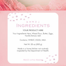 Minimalistische rosa Glitter-Punkt-Bäckerei-Zutate