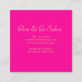 Minimalistische Rosa Goldhaarstylle Telefonnummerkarte (Rückseite)