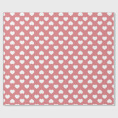 Minimalistische rosa Herzen Geschenkpapier (Flach)