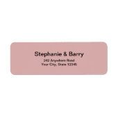 Minimalistische rosa Hochzeit Absenderadresse (Vorne)