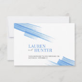 Minimalistische Rosa-Hochzeit RSVP Karte (Vorderseite)