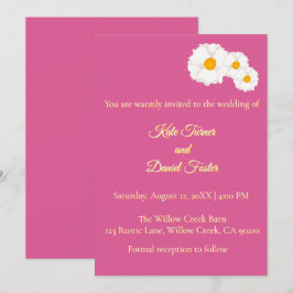 Minimalistische rosa Hochzeitseinladung Einladung