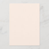 Minimalistische rosa Hochzeitsempfehlung Begleitkarte (Rückseite)