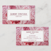 Minimalistische rosa Kristalle Geode Visitenkarte (Vorne/Hinten)