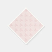 Minimalistische rosa Linienkunst-Schleife Serviette (Ecke)