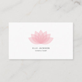 Minimalistische Rosa-Lotus-Visitenkarte Visitenkarte
