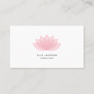 Minimalistische Rosa-Lotus-Visitenkarte Visitenkarte