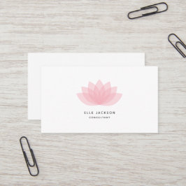 Minimalistische Rosa-Lotus-Visitenkarte Visitenkarte