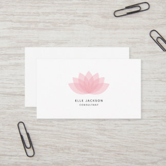 Minimalistische Rosa-Lotus-Visitenkarte Visitenkarte