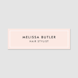 Minimalistische Rosa-Markierung Namensschild