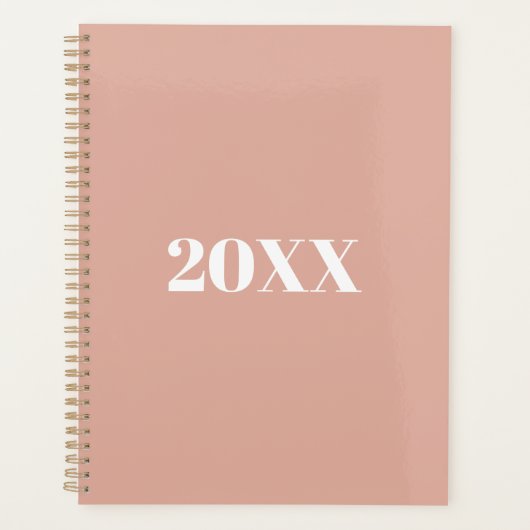 Minimalistische rosa, moderne Typografie Planer (Vorderseite)