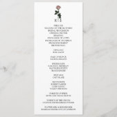 Minimalistische Rosa-Monogramm-Hochzeit Programm (Vorderseite)